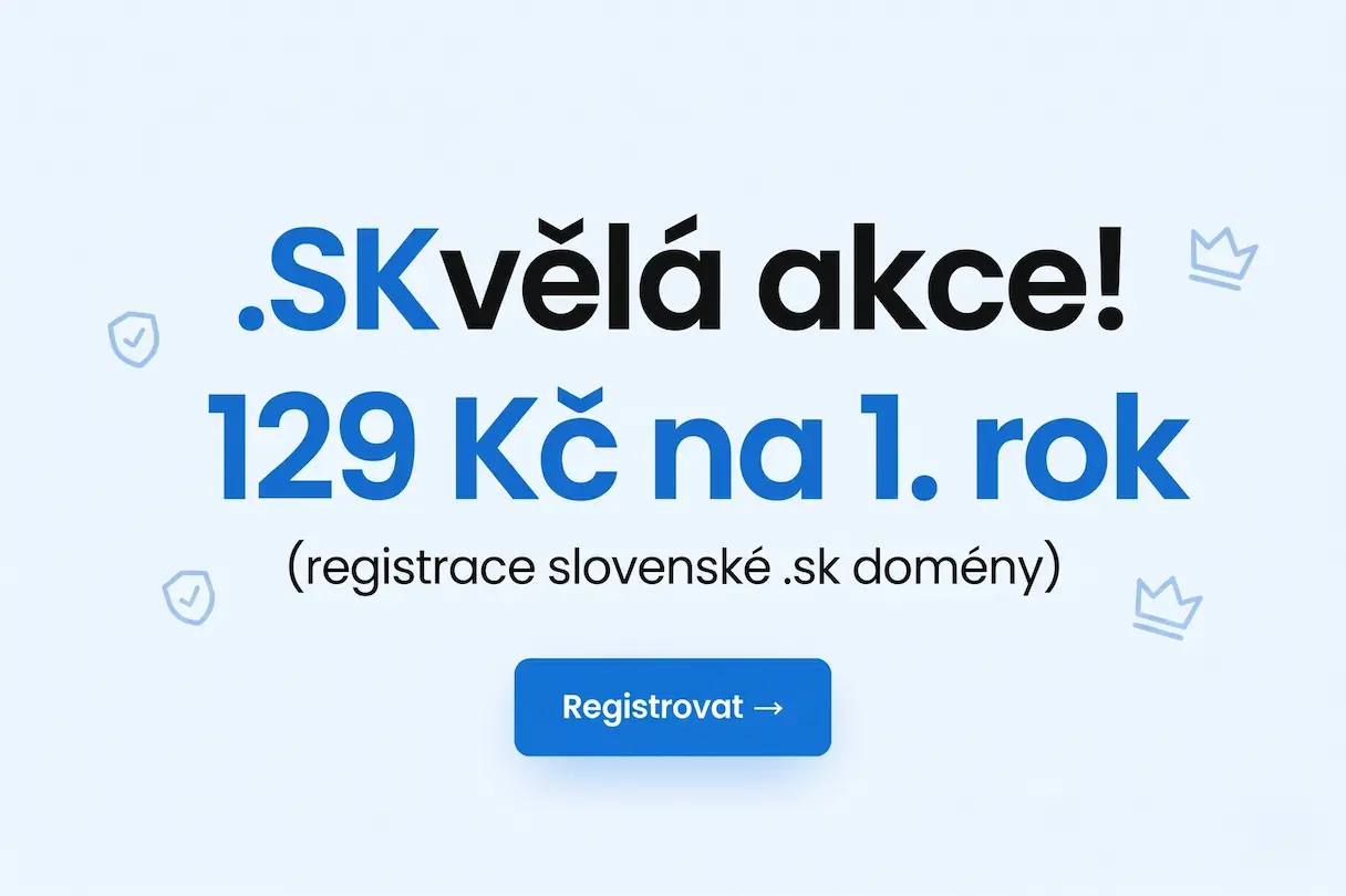 Logo .SKutečná jistota pro váš byznys: Slovenská doména jen za 129 Kč