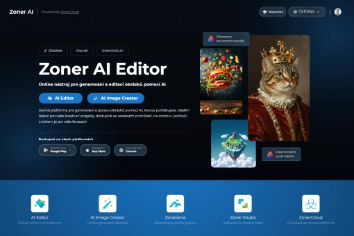 Náhled webu Zoner AI