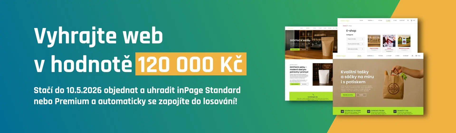 Vyhrajte web s na inPage v hodnotě 120 000 KČ