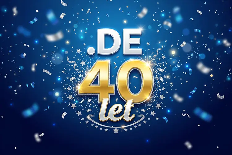 Logo Doména .DE slaví 40 let