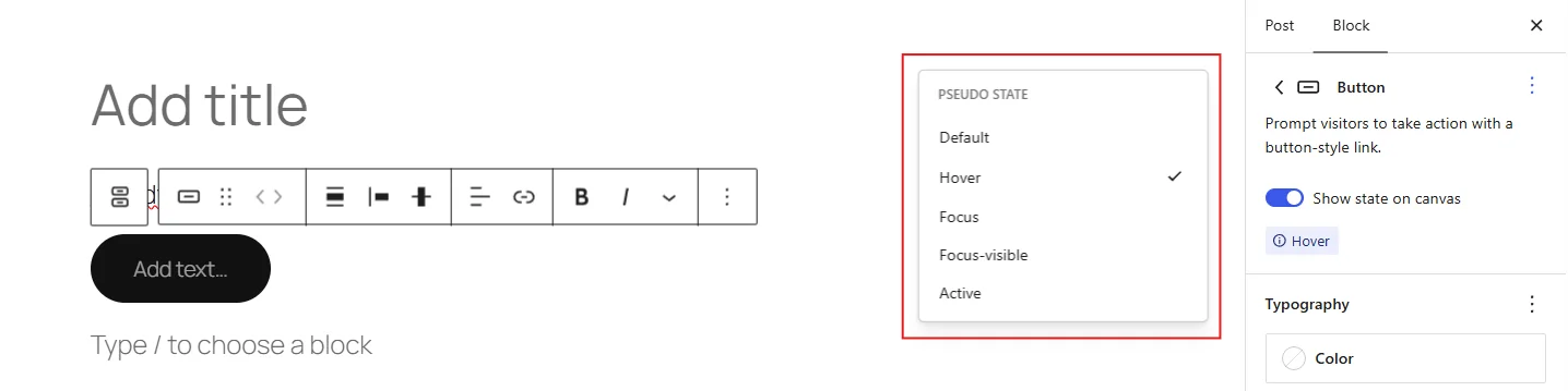 WP 7.1 hover efekt tlačítek